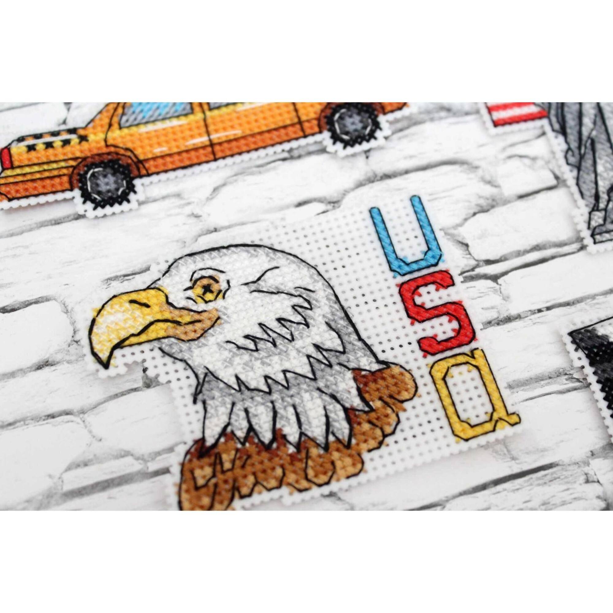 MP Studia America Plastic Canvas Counted Cross Stitch Kit